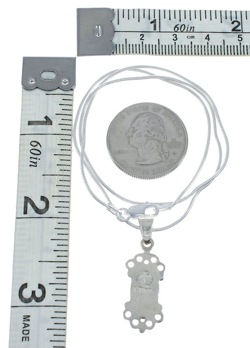Sterling Silver Turquoise Southwestern Italian Snake Chain Necklace Set AX129065